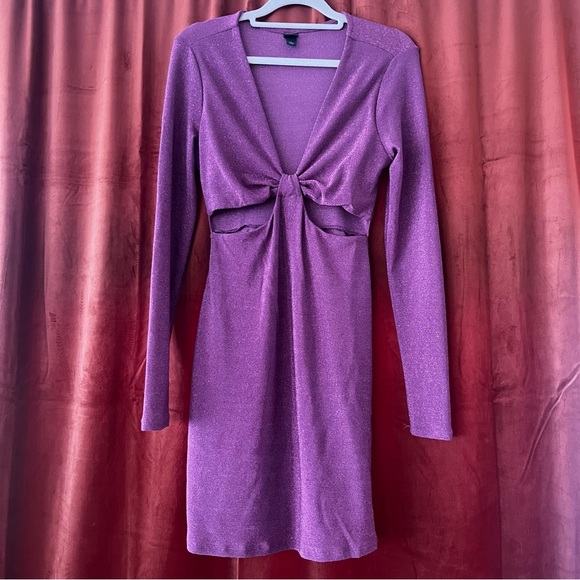 Wild Fable Sparkly long sleeve cut out bodycon dress - Picture 2 of 6